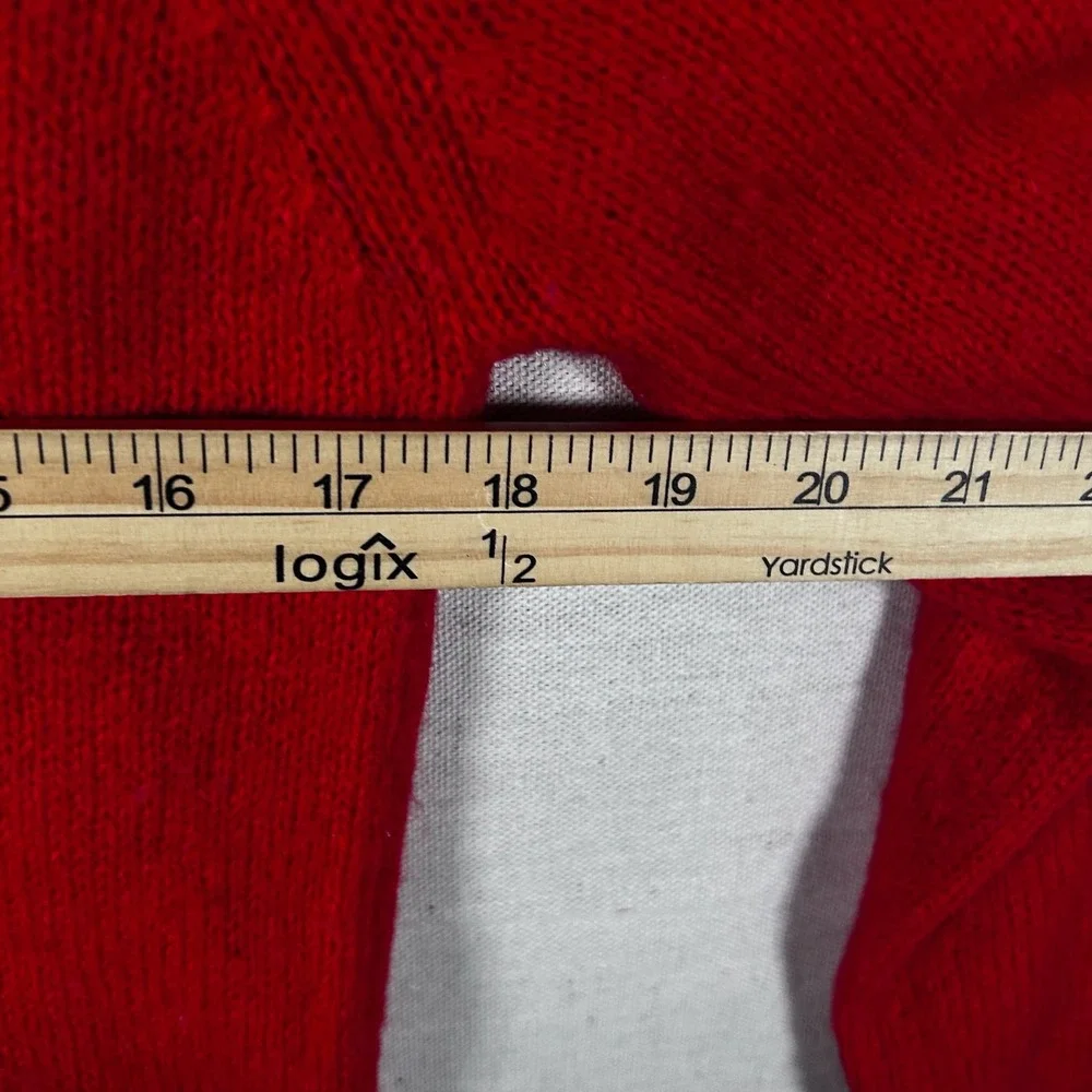 Initially‎ Yours VTG Red Shetland Wool Crewneck Sweater Women S Made In England